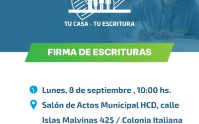 FIRMA DE ESCRITURAS EN COLONIA ITALIANA