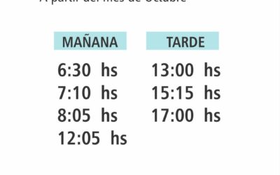 NUEVOS HORARIOS PARA EL TRANSPORTE