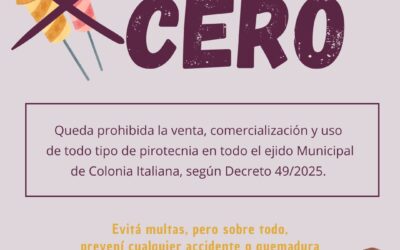 En estas fiestas pirotecnias cero