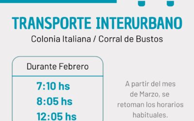 Horarios Transporte Interurbano