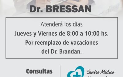 Reemplazo de vacaciones del Dr.Brandan