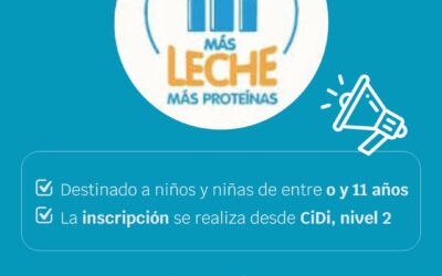 📢 Inscripción al Programa Provincial “Más Leche, Más Proteínas”