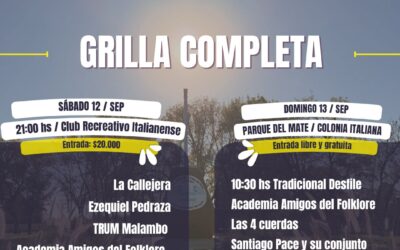 EL FESTIVAL NACIONAL DEL MATE 🧉 YA TIENE GRILLA COMPLETA 🎼🎤